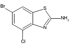 2-Benzothiazolamine, 6-bromo-4-chloro- structure, CAS 81822-77-7