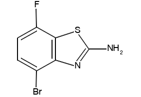 2-Benzothiazolamine, 4-bromo-7-fluoro- structure, CAS 942473-89-4