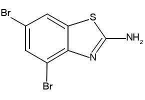 2-Benzothiazolamine, 4,6-dibromo- structure, CAS 16582-60-8