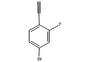 Benzene, 4-bromo-1-ethynyl-2-fluoro- structure, CAS 302912-33-0