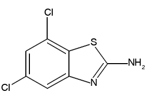 2-Benzothiazolamine, 5,7-dichloro- structure, CAS 158465-13-5