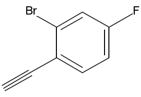 Benzene, 2-bromo-1-ethynyl-4-fluoro- structure, CAS 1057670-01-5