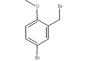 4-Bromo-2-(bromomethyl)-1-methoxybenzene structure, CAS 184970-28-3