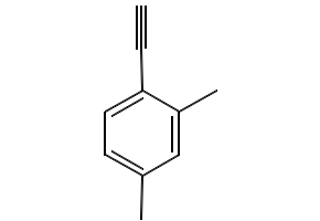 Benzene, 1-ethynyl-2,4-dimethyl- structure, CAS 16017-30-4