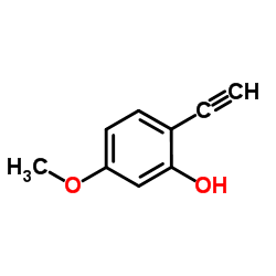 Phenol, 2-ethynyl-5-methoxy- structure, CAS 1057669-95-0