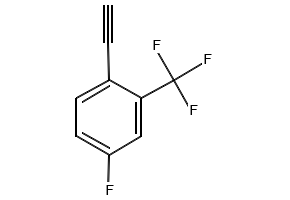 Benzene, 1-ethynyl-4-fluoro-3-(trifluoromethyl)- structure, CAS 1233501-60-4