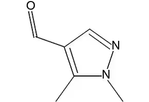 1,5-Dimethyl-1H-pyrazole-4-carbaldehyde structure, CAS 25711-30-2