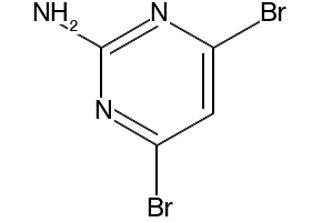 2-Amino-4,6-dibromopyrimidine structure, CAS 856973-26-7
