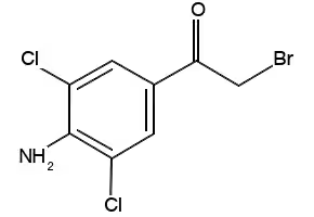 4-Amino-3,5-dichloro-alpha-bromoacetophenone structure, CAS 37148-47-3