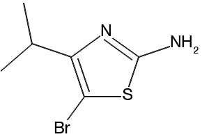 2-Thiazolamine, 5-bromo-4-(1-methylethyl)- structure, CAS 1025700-49-5