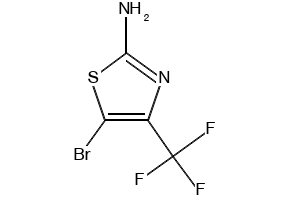 (5-Bromo-4-trifluoromethylthiazole-2-yl)amine structure, CAS 136411-21-7