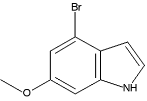 4-Bromo-6-methoxy-1H-indole structure, CAS 393553-55-4