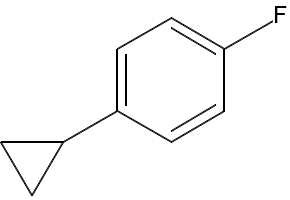 Benzene, 1-cyclopropyl-4-fluoro- structure, CAS 18511-60-9