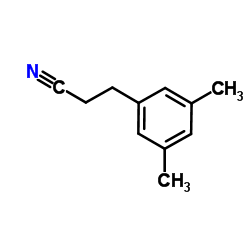 Benzenepropanenitrile, 3,5-dimethyl- structure, CAS 1216067-78-5