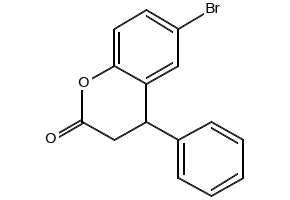 2H-1-Benzopyran-2-one, 6-bromo-3,4-dihydro-4-phenyl- structure, CAS 156755-23-6