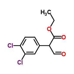 Benzeneacetic acid, 3,4-dichloro-.alpha.-formyl-, ethyl ester structure, CAS 681860-46-8