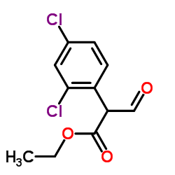 Benzeneacetic acid, 2,4-dichloro-.alpha.-formyl-, ethyl ester structure, CAS 188425-04-9