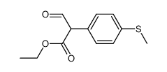 Benzeneacetic acid, .alpha.-formyl-4-(methylthio)-, ethyl ester structure, CAS 259543-68-5