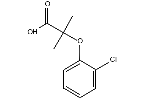 Propanoic acid, 2-(2-chlorophenoxy)-2-methyl- structure, CAS 17413-79-5