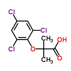 Propanoic acid, 2-methyl-2-(2,4,6-trichlorophenoxy)- structure, CAS 53625-00-6