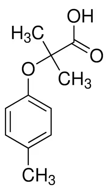 Propanoic acid, 2-methyl-2-(4-nitrophenoxy)- structure, CAS 17431-97-9