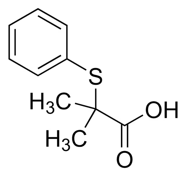 Propanoic acid, 2-methyl-2-(phenylthio)- structure, CAS 5219-64-7