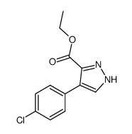 1H-Pyrazole-3-carboxylic acid, 4-(4-chlorophenyl)-, ethyl ester structure, CAS 1198351-56-2