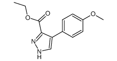 1H-Pyrazole-3-carboxylic acid, 4-(4-methoxyphenyl)-, ethyl ester structure, CAS 70187-29-0