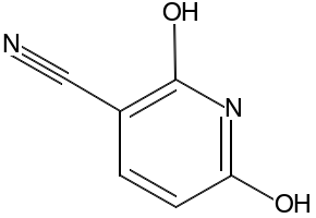 3-Pyridinecarbonitrile, 1,2-dihydro-6-hydroxy-2-oxo- structure, CAS 35441-10-2