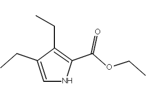 1H-Pyrrole-2-carboxylic acid, 3,4-diethyl-, ethyl ester structure, CAS 97336-41-9