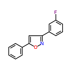 Isoxazole, 3-(3-fluorophenyl)-5-phenyl- structure, CAS 77252-66-5