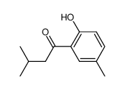 1-Butanone, 1-(2-hydroxy-5-methylphenyl)-3-methyl- structure, CAS 55813-81-5