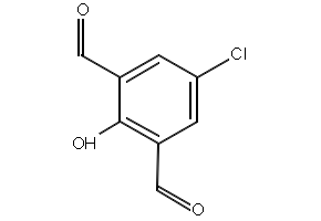 1,3-Benzenedicarboxaldehyde, 5-chloro-2-hydroxy- structure, CAS 32596-43-3