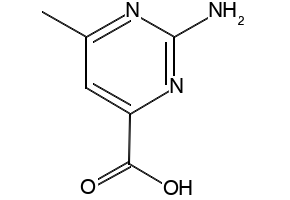 2-Amino-6-methylpyrimidine-4-carboxylic acid structure, CAS 6630-66-6