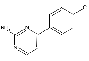 2-Pyrimidinamine, 4-(4-chlorophenyl)- structure, CAS 133256-51-6