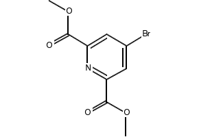 Dimethyl 2-bromo-2,6-pyridinedicarboxylate structure, CAS 162102-79-6