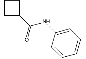 Cyclobutanecarboxamide, N-phenyl- structure, CAS 15907-95-6