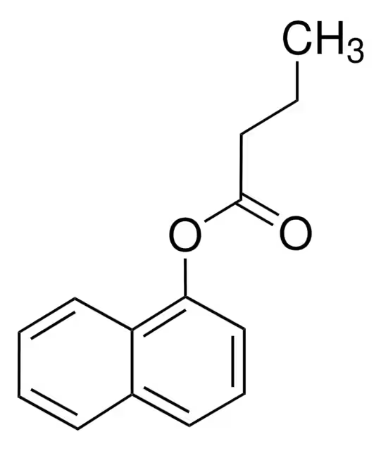 Butanoic acid, 1-naphthalenyl ester structure, CAS 3121-70-8