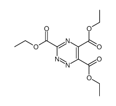 1,2,4-Triazine-3,5,6-tricarboxylic acid, 3,5,6-triethyl ester structure, CAS 74476-38-3