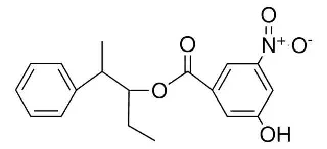 Benzoic acid, 2-hydroxy-, 3-chlorophenyl ester structure, CAS 126165-45-5