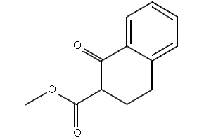 2-Naphthalenecarboxylic acid, 1,2,3,4-tetrahydro-1-oxo-, methyl ester structure, CAS 7442-52-6