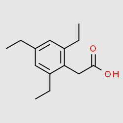 Benzeneacetic acid, 2,4,6-triethyl- structure, CAS 100863-17-0