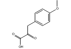 Benzenepropanoic acid, 4-methoxy-.alpha.-oxo- structure, CAS 28030-16-2