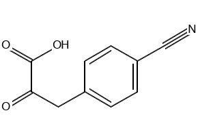 Benzenepropanoic acid, 4-cyano-.alpha.-oxo- structure, CAS 43229-87-4