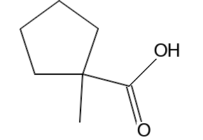 Cyclopentanecarboxylic acid, 1-methyl- structure, CAS 5217-05-0