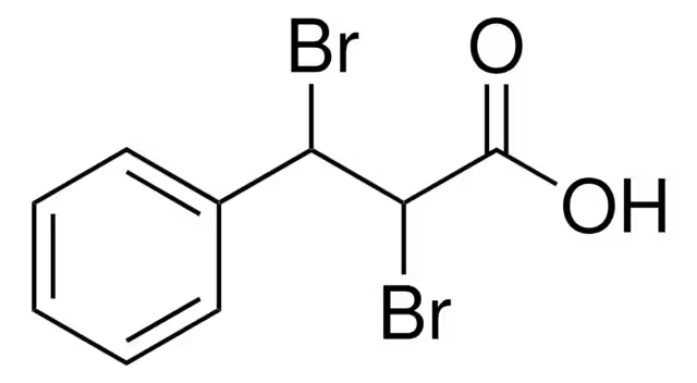 2,3-Dibromo-3-phenylpropanoic acid structure, CAS 6286-30-2
