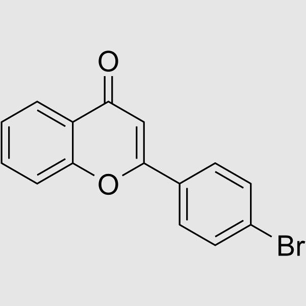 4H-1-Benzopyran-4-one, 2-(4-bromophenyl)- structure, CAS 20525-20-6