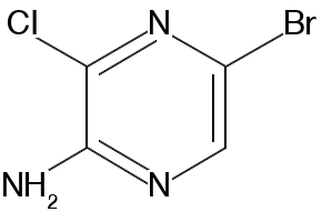 5-Bromo-3-chloro-pyrazin-2-ylamine structure, CAS 21943-13-5