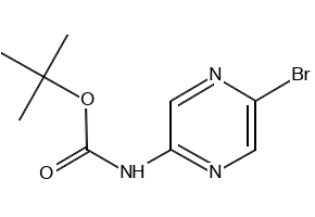 (5-Bromopyrazin-2-yl)carbamic acid tert-butyl ester structure, CAS 914349-79-4