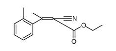 2-Butenoic acid, 2-cyano-3-(2-methylphenyl)-, ethyl ester structure, CAS 855163-43-8